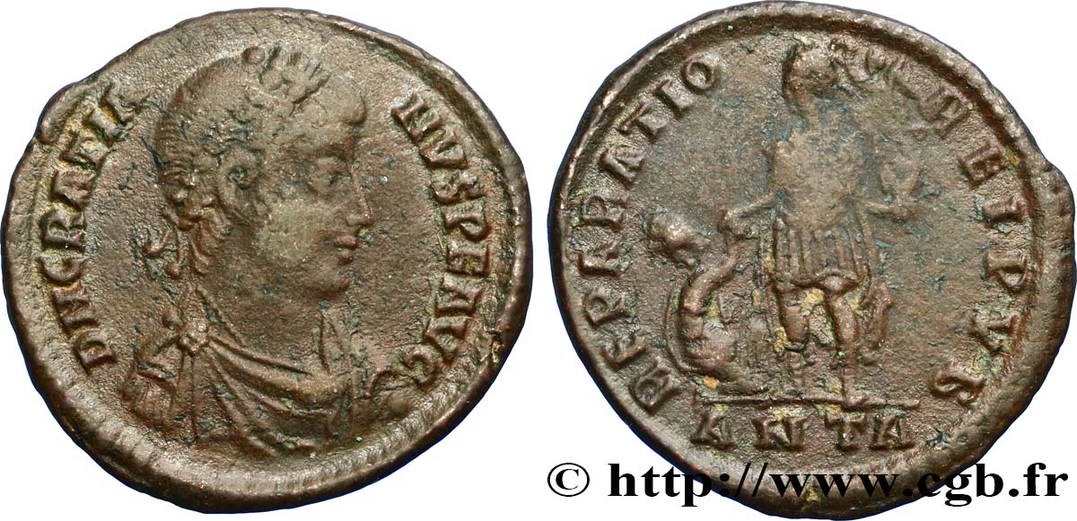 GRATIAN Maiorina pecunia, (MB, Æ 2) XF