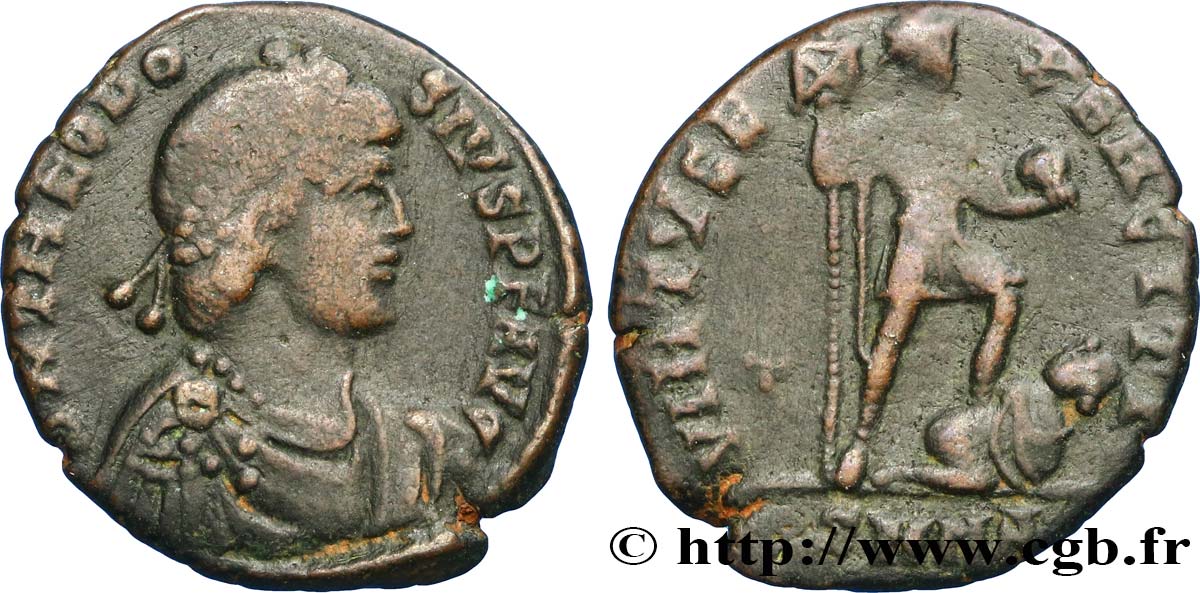 THEODOSIUS I Maiorina pecunia, (MB, Æ 2) SS