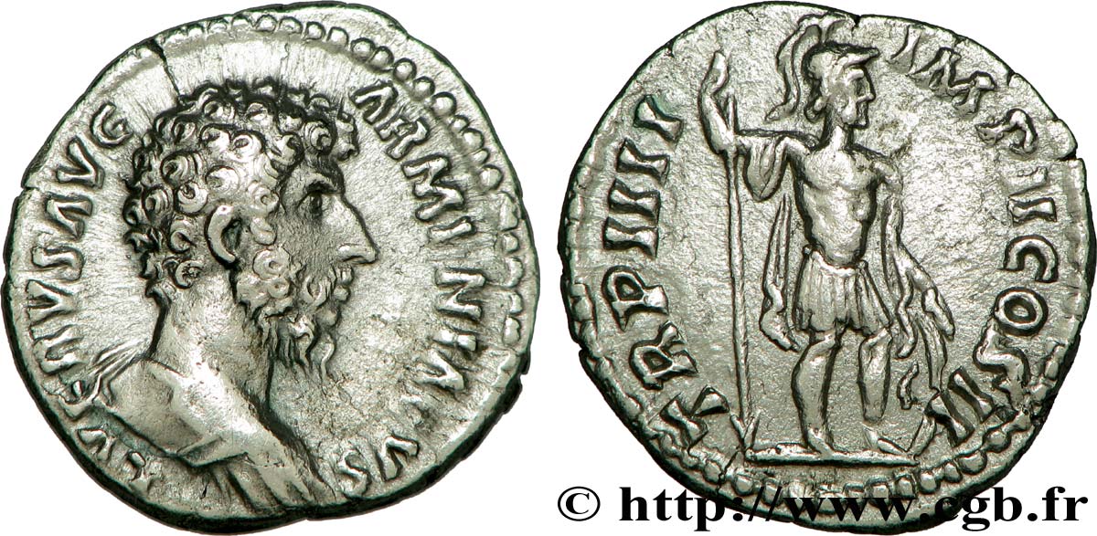 LUCIUS VÉRUS Denier TTB+