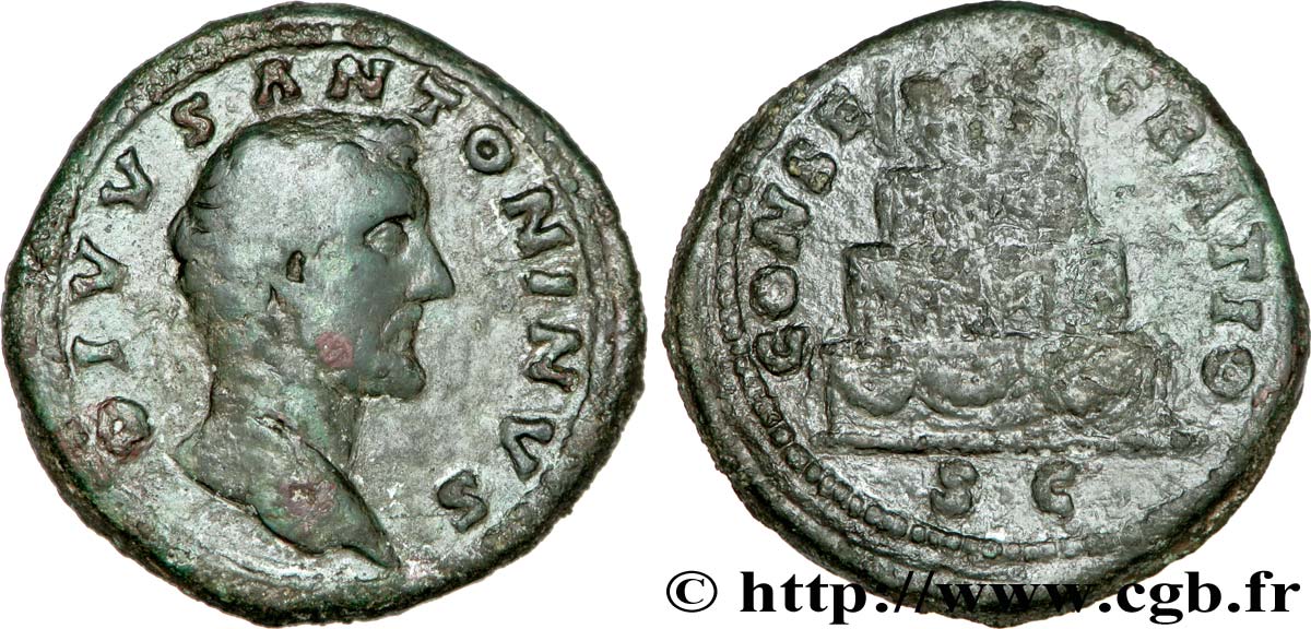 ANTONIN LE PIEUX  Sesterce TB+