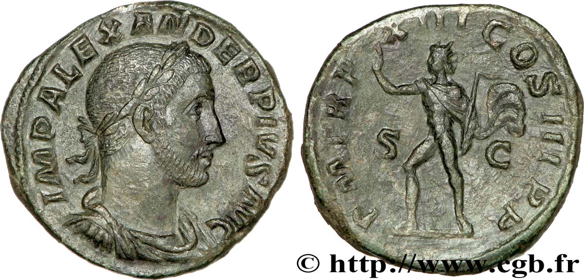 ALEXANDRE SÉVÈRE Sesterce SUP/TTB+