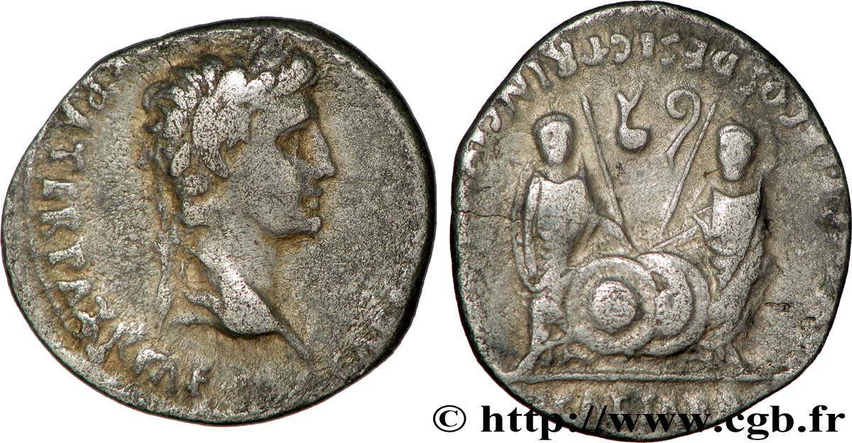 AUGUSTUS, CAIUS and LUCIUS Denier VF