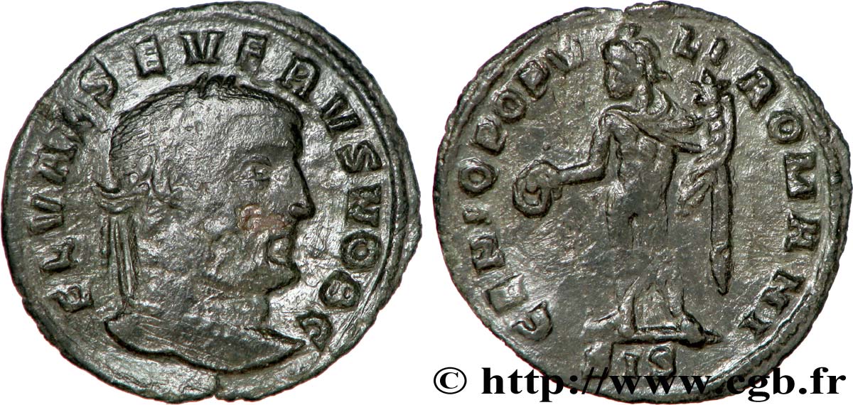 SÉVÈRE II Quart de follis ou quart de nummus TTB