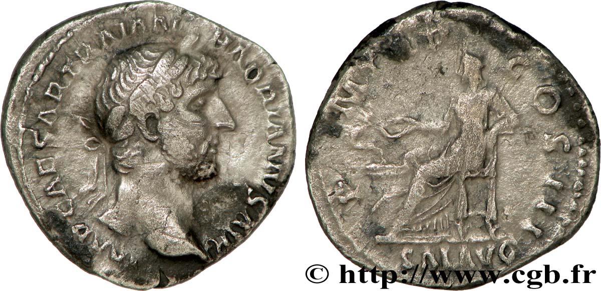 HADRIAN Denier XF