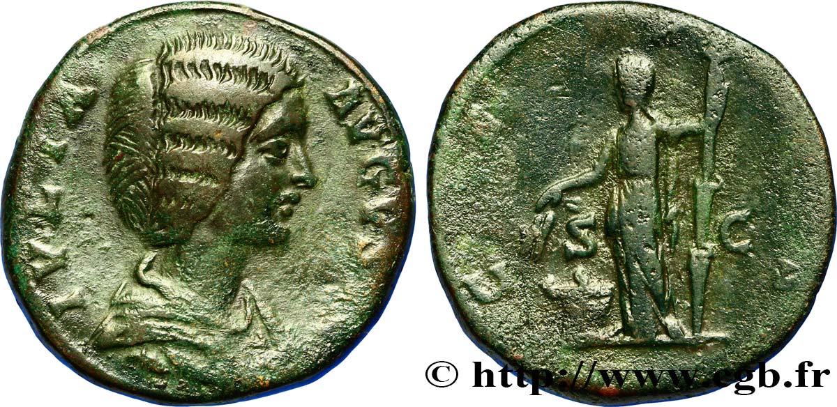 JULIA DOMNA Sesterce TB+