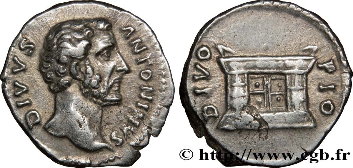 DIVUS ANTONINUS Denier XF