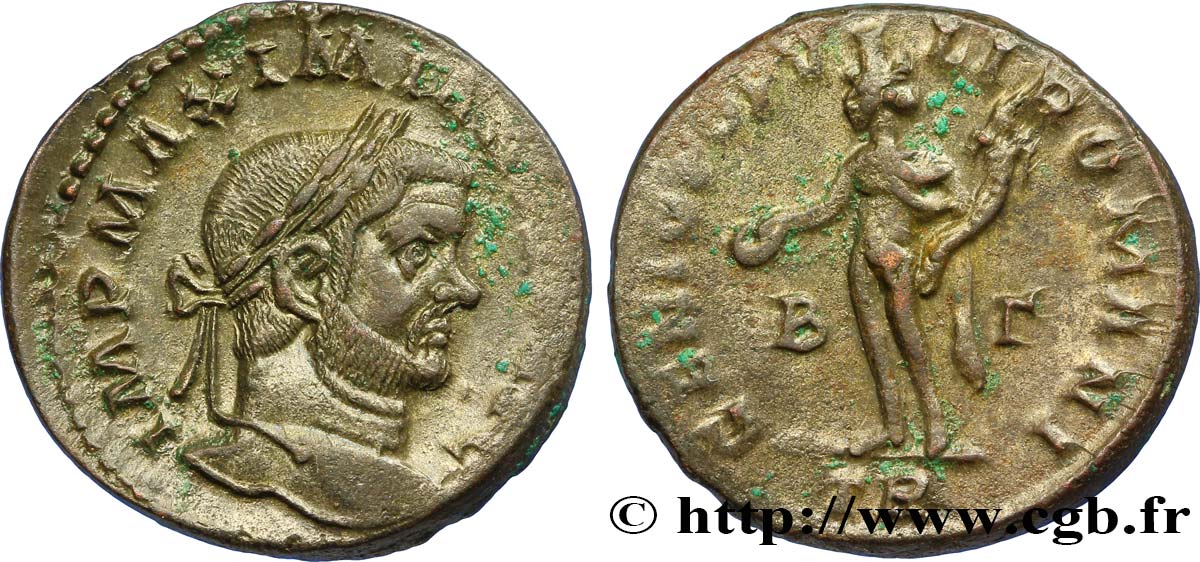 MAXIMIANUS HERCULIUS Follis ou nummus AU