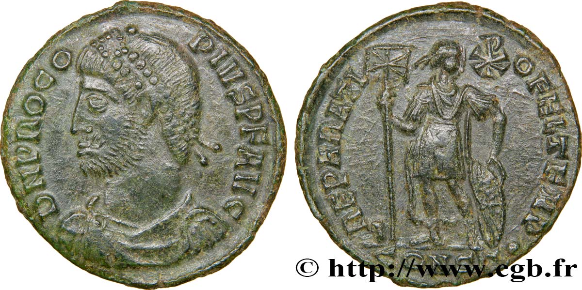 PROCOPIO Maiorina ou nummus, (PB, Æ 3) SPL