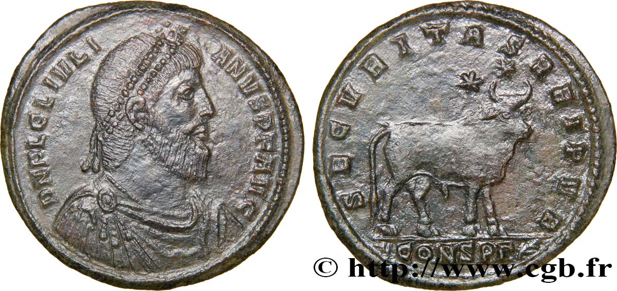 IULIANUS II DER PHILOSOPH Double maiorina, (GB, Æ 1) VZ/fVZ