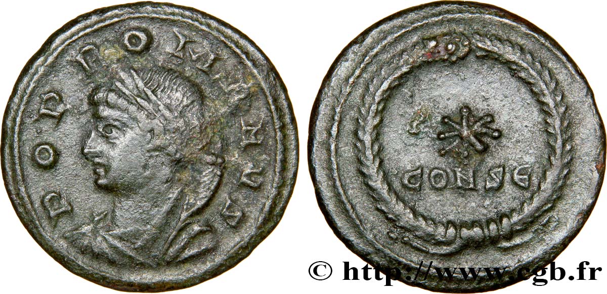 POPULO ROMANO Demi-centenionalis ou demi-nummus q.SPL
