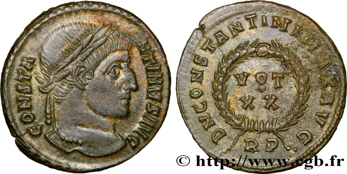 CONSTANTINUS I DER GROßE Centenionalis ou nummus fST