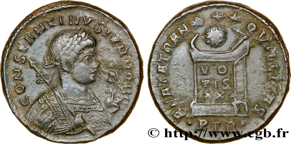 CONSTANTIN II Centenionalis ou nummus TTB+