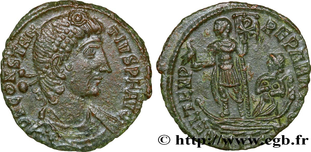 COSTANZO II Demi-maiorina, (PB, Æ 3) MS