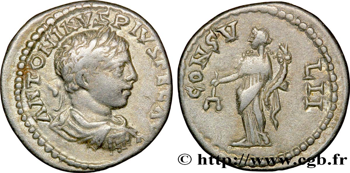 ELAGABALUS Denier XF