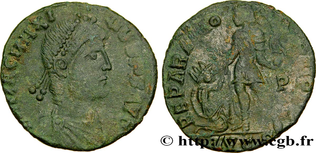 MAGNUS MAXIMUS Maiorina pecunia, (MB, Æ 2) SS