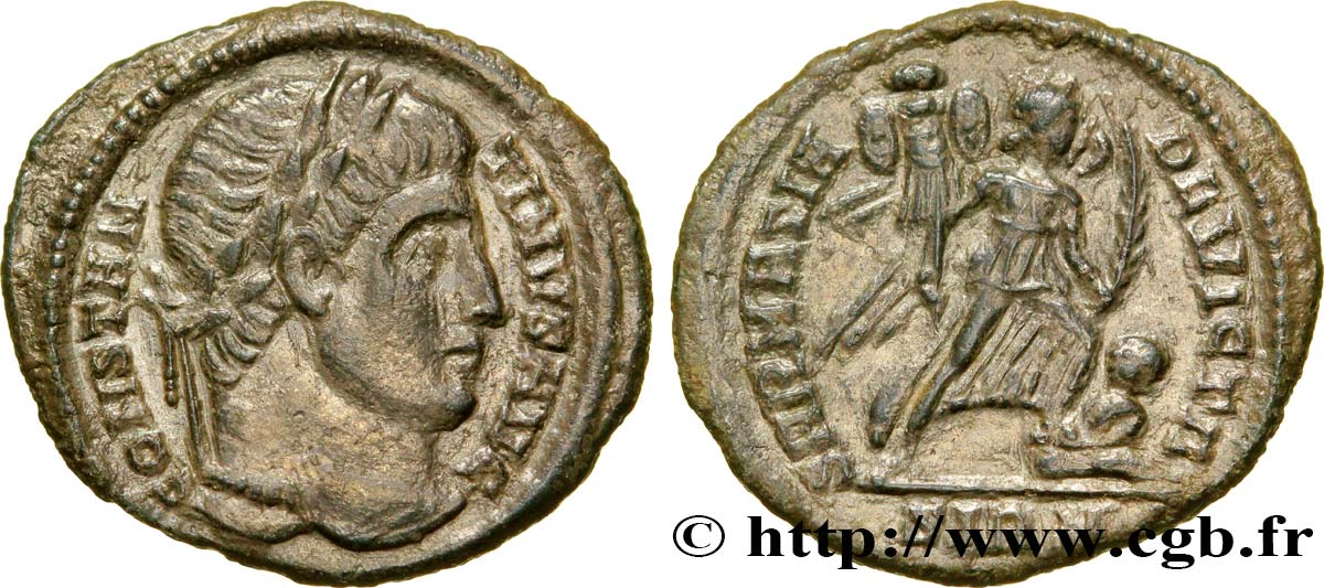 CONSTANTIN II Follis ou nummus TTB