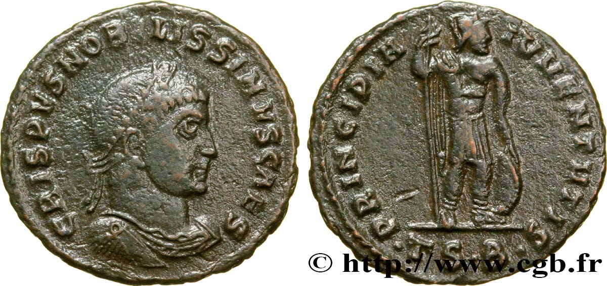 CRISPUS Centenionalis ou nummus TTB+