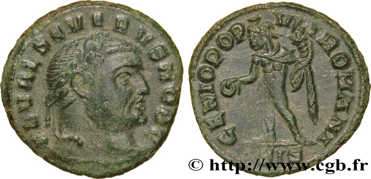 SÉVÈRE II Quart de follis ou quart de nummus SUP