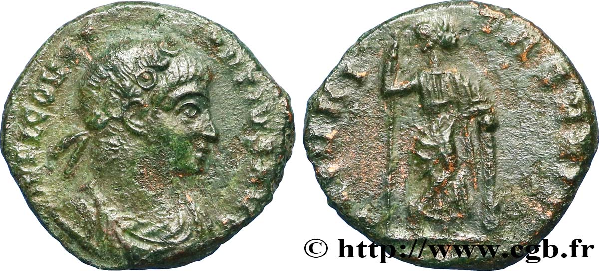 CONSTANTIUS II Nummus (PB, Æ 4) XF