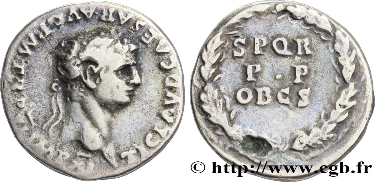 CLAUDIUS Denier XF