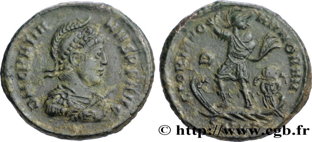 GRATIAN Maiorina pecunia, (MB, Æ 2) AU