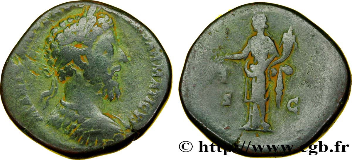 MARCUS AURELIUS Sesterce VF