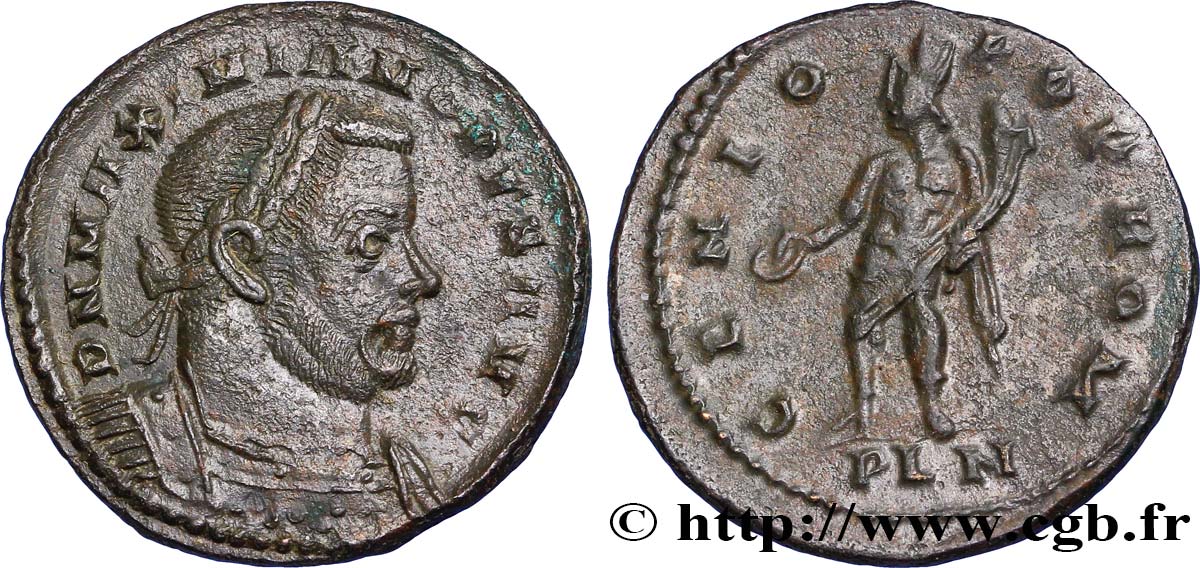 MAXIMIEN HERCULE Follis ou nummus TTB+