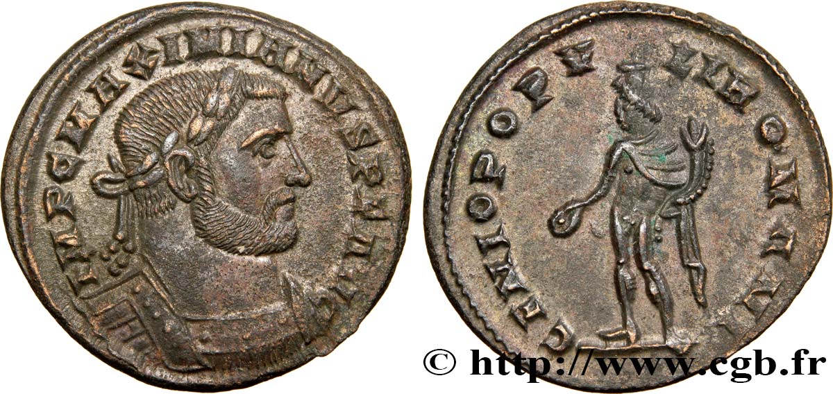 MAXIMIEN HERCULE Follis ou nummus TTB+