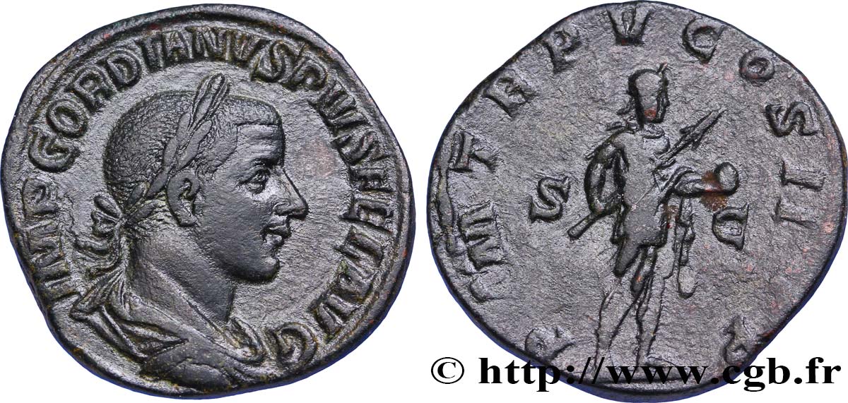 GORDIAN III Sesterce AU/XF