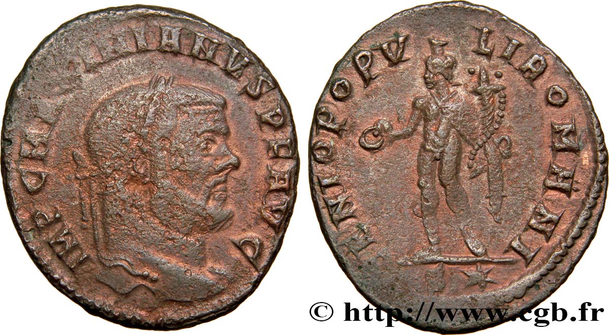 MAXIMIANO HÉRCULES Follis ou nummus BC+