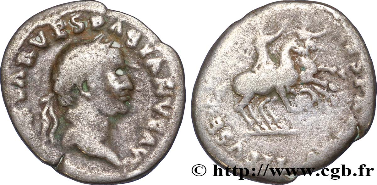 VESPASIAN, TITUS and DOMITIAN Denier VF