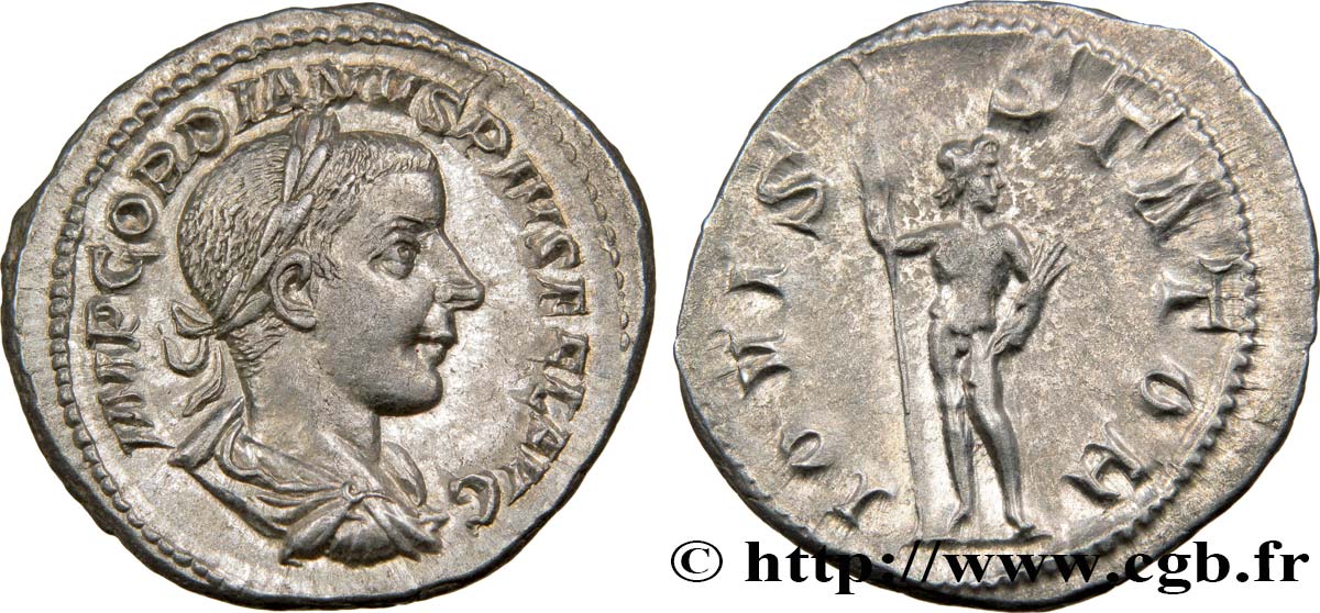 GORDIAN III Denier MS