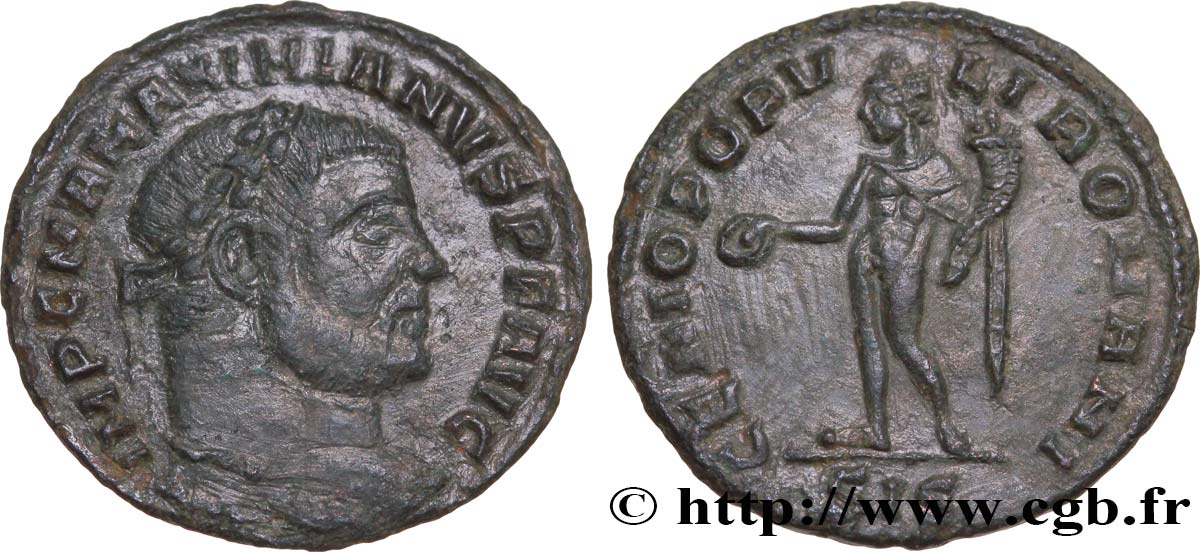 MAXIMIANUS HERCULIUS Quart de follis ou quart de nummus AU