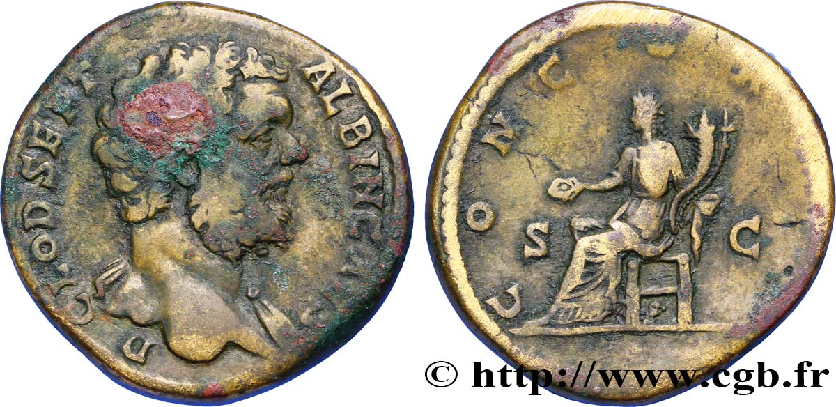 CLODIUS ALBINUS Sesterce VF