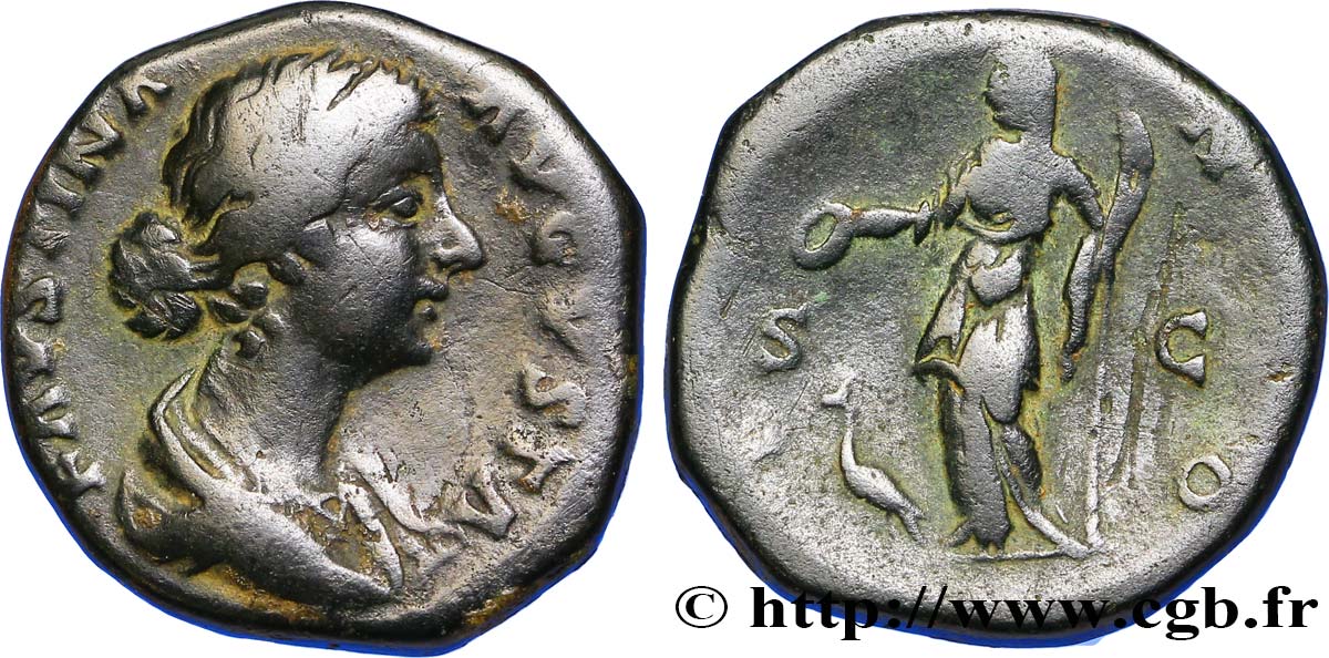 FAUSTINA GIOVANE Moyen bronze, dupondius ou as q.BB