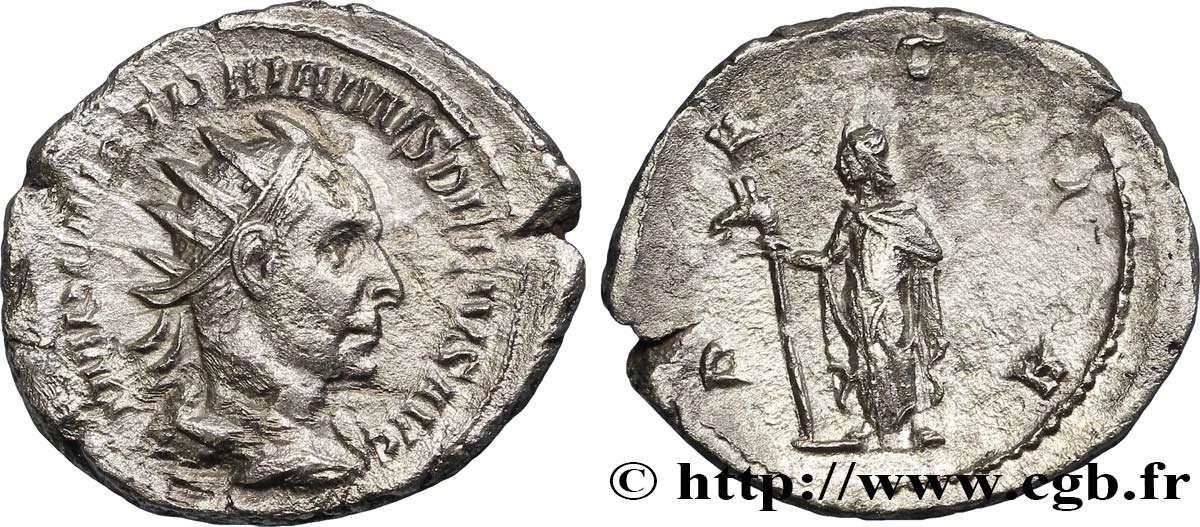 TRAJAN DÈCE Antoninien TTB