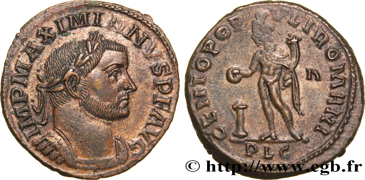 MAXIMIEN HERCULE Follis ou nummus SUP