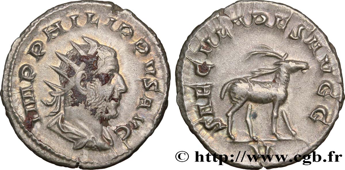 PHILIPPUS I. ARABS Antoninien SS/fVZ