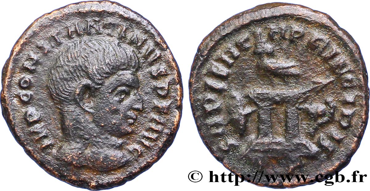 CONSTANTINE I THE GREAT Quart de follis ou quart de nummus XF