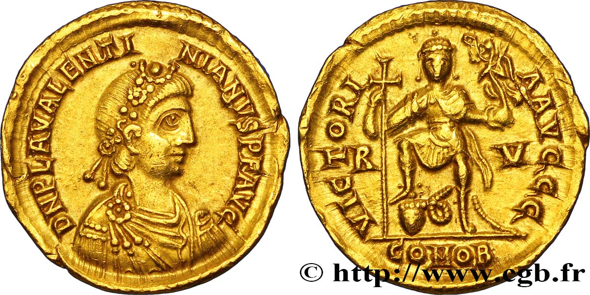 VALENTINIAN III Solidus AU/AU