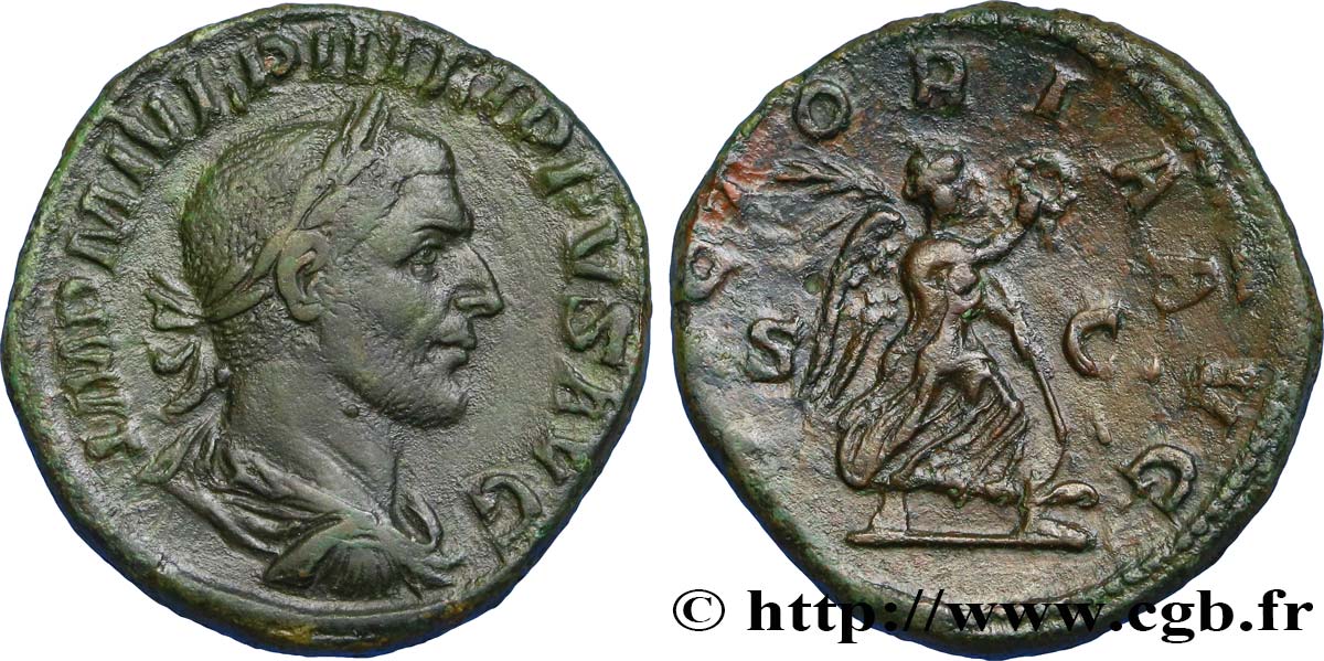 PHILIPPE Ier L&nbsp;ARABE Sesterce TTB+