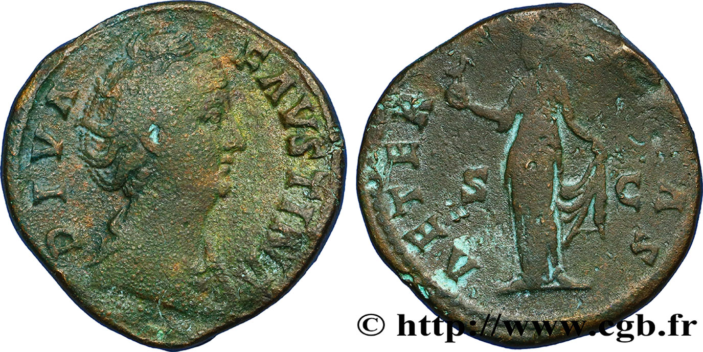 FAUSTINE MÈRE Sesterce TB+