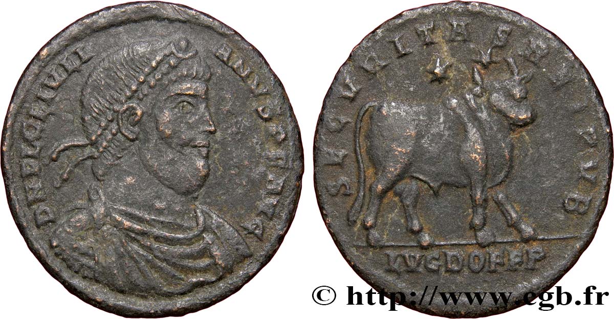 JULIEN II LE PHILOSOPHE Double maiorina, (GB, Æ 1) TTB