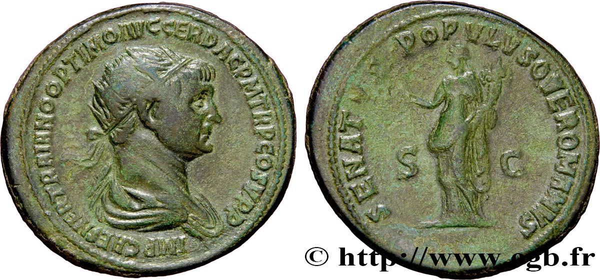 TRAJAN Dupondius TB+