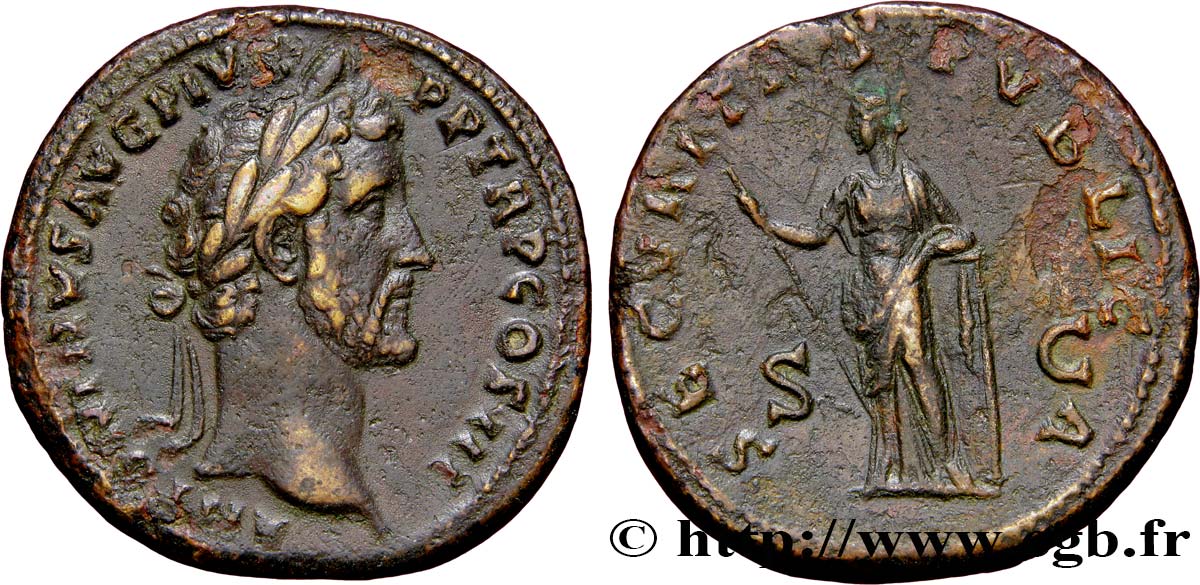 ANTONIN LE PIEUX Sesterce TB+