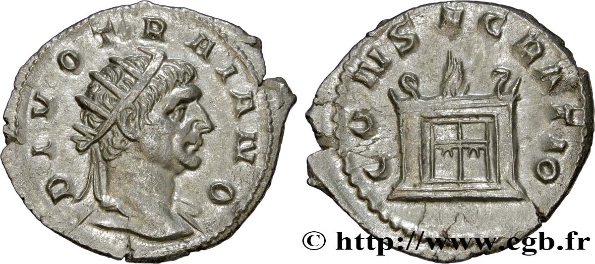 DIVI konsekrationsprägungen des TRAIANUS DECIUS Antoninien fST