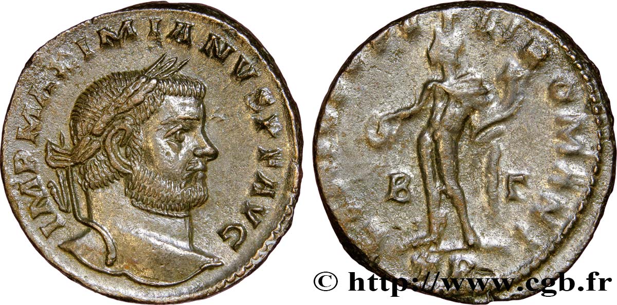 MAXIMIEN HERCULE Follis ou nummus SUP/TTB+