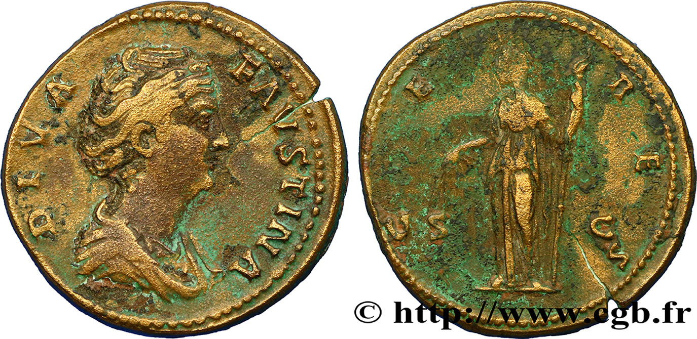 FAUSTINE MÈRE Sesterce TB+