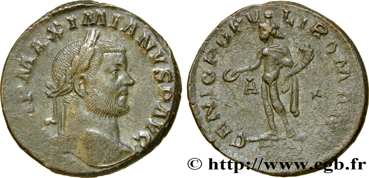 MAXIMIEN HERCULE Follis ou nummus TTB+