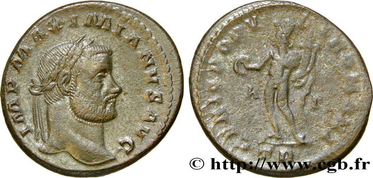 MAXIMIEN HERCULE Follis ou nummus TTB+/TTB